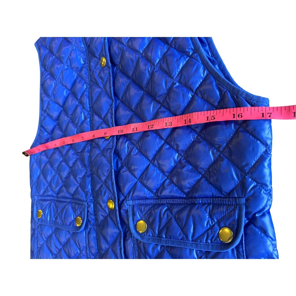 J.Crew‎ Quilted Down Puffer Vest Blue Size PXS - Picture 8 of 9